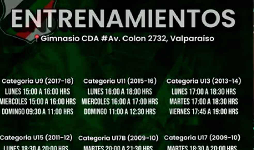 ENTRENAMIENTOS 2026 – CLUB DEPORTIVO ÁRABE